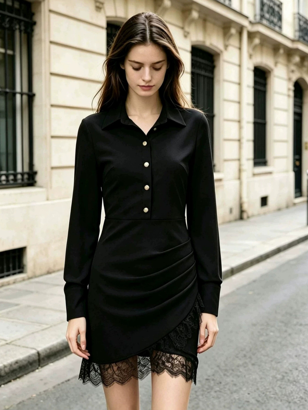 Forever 21 Black Lace Bodycon Dress Fall Winter Waist
